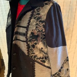 Black and Gray Color Block GRAFF Blazer size medium